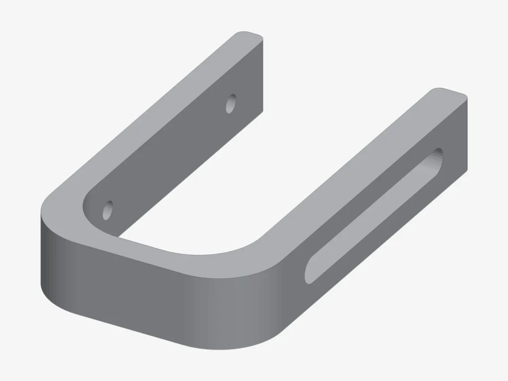 RC plane ceiling holder 95 mm variant, isometric view (render)
