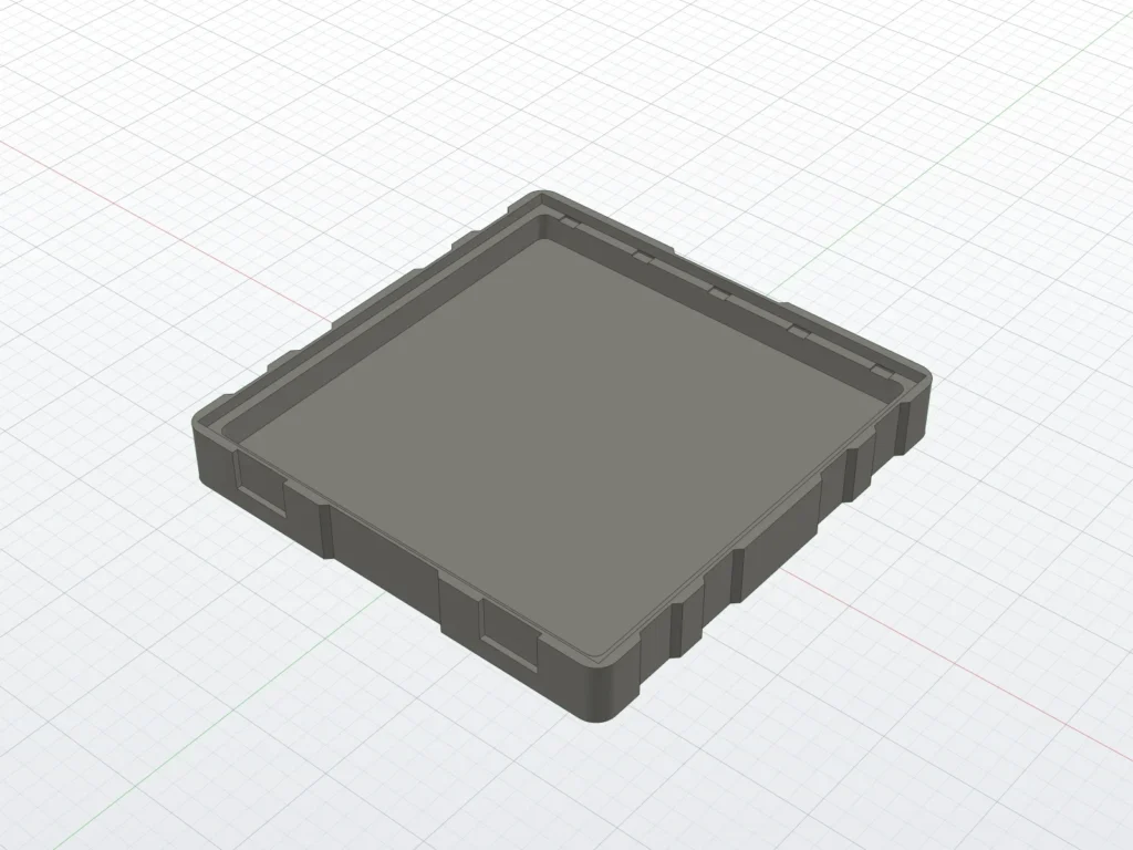 Lid of the TX16S MKII full case, inside view (render)
