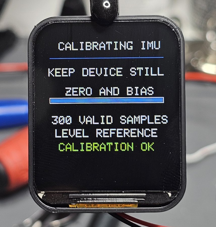 Calibration screen ending with CALIBRATION OK