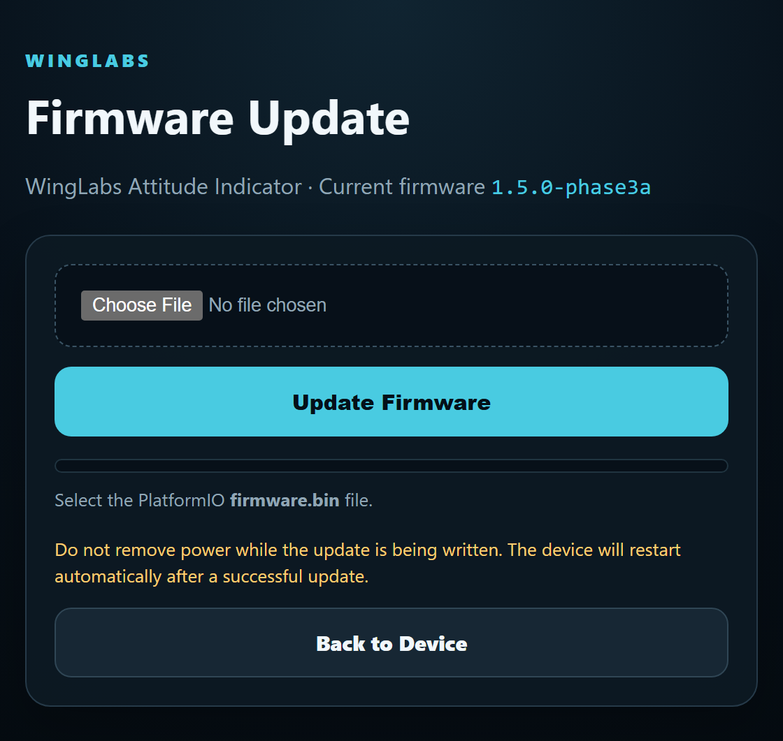 Firmware update page